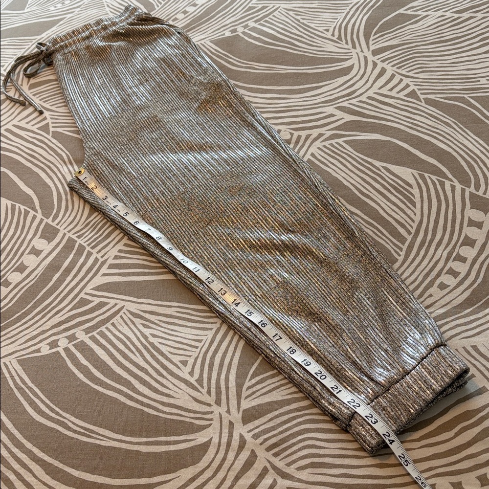 BISHOP & YOUNG gold glittery joggers - Picture 7 of 11